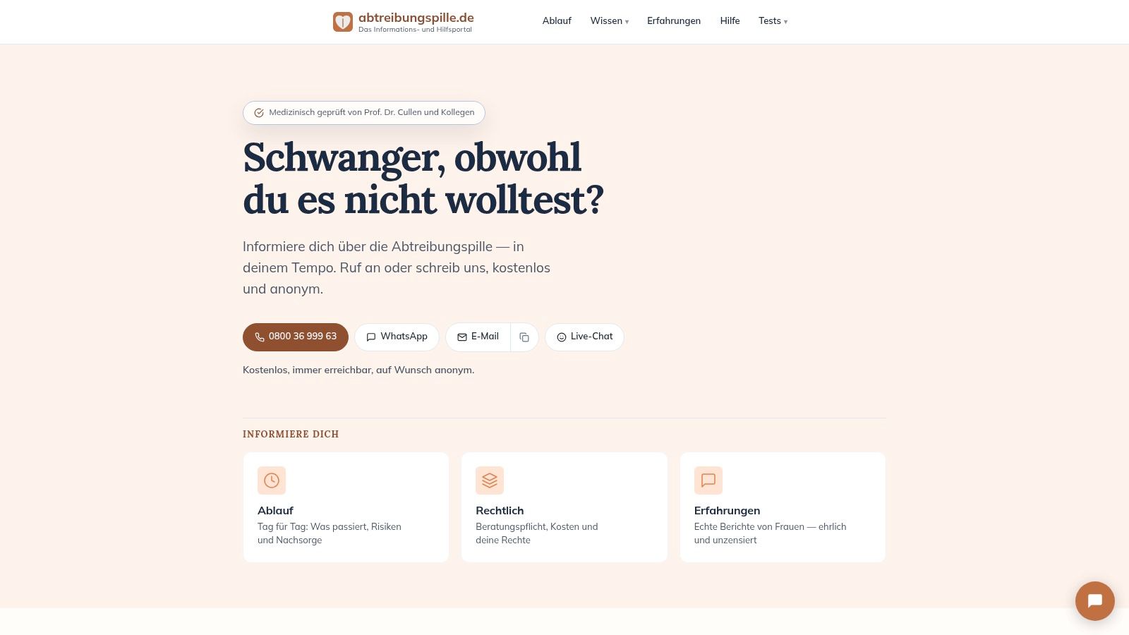abtreibungspille.de – Informations- und Hilfsportal
